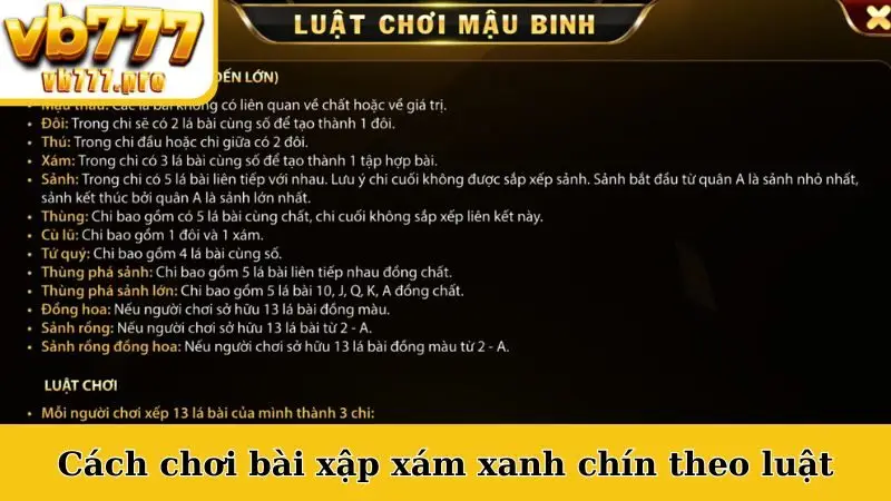 Cách chơi bài xập xám xanh chín theo luật