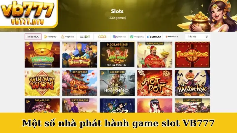 Một số nhà phát hành game slot VB777