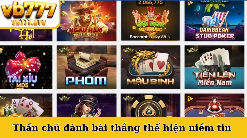 Thần chú đánh bài thắng thể hiện niềm tin người chơi